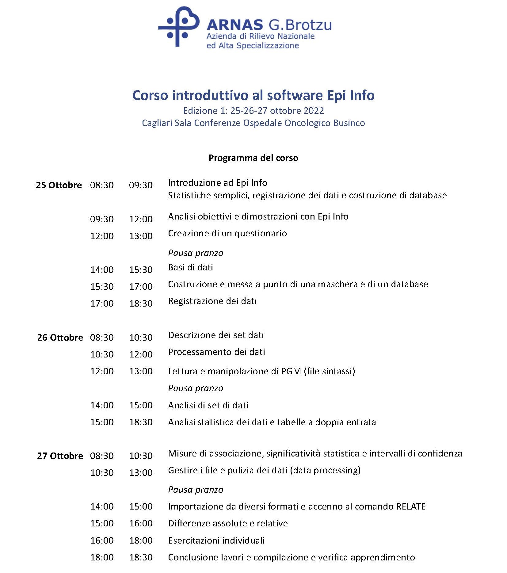 Programma del corso